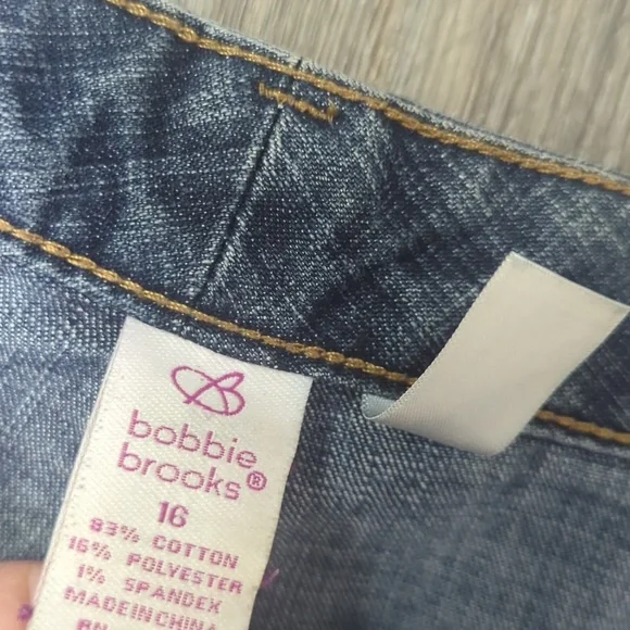 ❤️5/$25 Bobbie Brooks Deep Indigo Flare Jeans - Picture 5 of 7